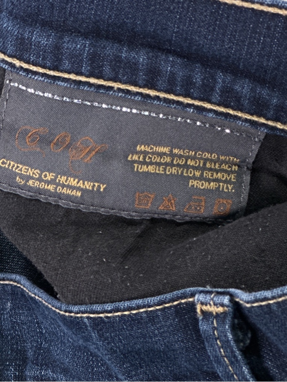 Citizens Of Humanity Ava Low Rise Straight Leg Jeans Dark Wash 28 - Picture 9 of 16